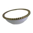 Bowl com Borda de Bolinhas Douradas