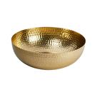 Bowl Creative Co-Op, redondo, de metal martelado, 14 cm de diâmetro, dourado