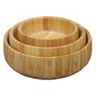 Bowl de Bambu Canelado Conjnto de 3 Tamanhos Diferentes
