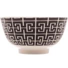 Bowl de Porcelana Lyor 410ml Egypt Preto Decorado Cumbuca Caldos Sobremesas