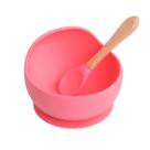 Bowl de Silicone ventosa Turminha Guará Prato infantil Rosa