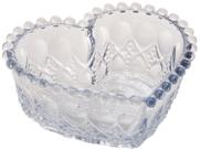 Bowl de Vidro Coração Ball Azul Metalizado 13,5x12x5cm - Unid.