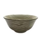 Bowl em Cerâmica Desenho Listras Marrom M