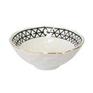 Bowl Porcelana com Borda Dourada - Home Design