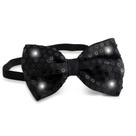 Bowtie Dress Up America Flashing LED Lights, lantejoulas, pretas
