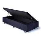 Box Baú 96x203x34 cm Abertura Lateral Suede Preto