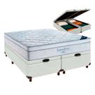Box Bau Blindado Branco + Colchão Queen Freedom Ortobom