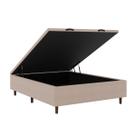 Box Baú Blindado Casal 138x188x42cm Estrutura Reforçada Elite Bege