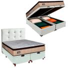 Box Bau Blindado + Colchão Queen Luxe Hellen + Cabeceira Branco