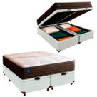 Box Bau Blindado e Colchão Queen Molas Ensacadas Celebration Euro Flex Colchões Branco Box Bau Blindado e Colchão Queen Molas Ensacadas Celebration Euro Flex Colchões Branco