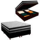 Box Bau Blindado e Colchão Queen Molas Ensacadas Classic Airflex Colchões Preto Box Bau Blindado e Colchão Queen Molas Ensacadas Classic Airflex Colchões Preto