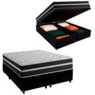 Box Bau Blindado e Colchão Queen Molas Ensacadas Classic Airflex Colchões Preto Box Bau Blindado e Colchão Queen Molas Ensacadas Classic Airflex Colchões Preto