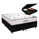 Box Bau Blindado Preto + Colchão Queen High Foam Ortobom