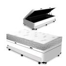 Box Baú e Aux + Colchão de Espuma Ortobom - Light Liso 88cm