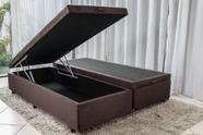 Box baú Queen Bipartido Marrom 40x158X198