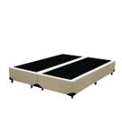 Box Bege de Cama Queen Resistente Madeira