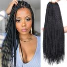 Box Braids Crochet Hair Xtrend 18 polegadas e 144 fios, 8 pacotes Box Braids Crochet Hair Xtrend 18 polegadas e 144 fios, 8 pacotes