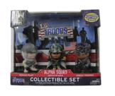 Box com 3 soldados militares colecionáveis da U.S. Army, Alpha Squad Infantry man - Lil Troops