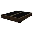 Box Marrom de Cama King Resistente Madeira