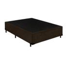 Box Marrom de Cama Viúvo Resistente Madeira