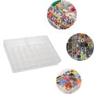 Box organizador plus - 34,5 x 49 x 6,5 cm - caixa estojo com 34 divisórias e tampa - miçangas parafusos pesca