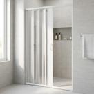 Box para Banheiro de PVC 185x115cm Sanfonado Frontal Bcf Branco