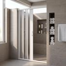 Box para Banheiro Sanfonado 185x115cm PVC Branco