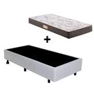 Box Solteiro Resistente Branco + Colchão Ecoflex Espuma D23