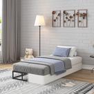 Box Spring FMDMR Twin com capa de tecido de 18 cm de altura Box Spring FMDMR Twin com capa de tecido de 18 cm de altura