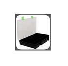 Box30 preto c/tampa trans e trava verde