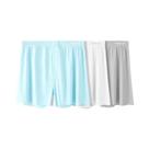 Boxers De Seda Gelada Respirável Em Tamanho Grande Para Homens, 3 Peças, Shorts Casuais De Verão