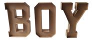 Boy - Kit 3 Letras Caixas Grande Altura 60cm Em Mdf 3mm