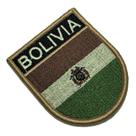 BP0029EV03 Bandeira Bolívia Patch Bordado Fecho Contato