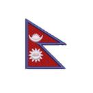 BP0041-011 Bandeira Nepal Patch Bordado 5,7x4,5cm