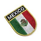BP0050E-011 Bandeira México Patch Bordado 5,7x6,8cm