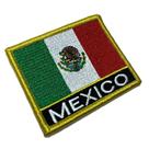 BP0050NV01 Bandeira México Patch Bordado Fecho Contato