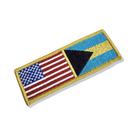 BP0055-0208-011 Bandeira USA Bahamas Patch Bordado 11x3,8cm Tipo de material:B) Fecho de Contato