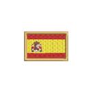 BP0084-031 Bandeira Espanha Patch Bordado 3,8x2,5cm