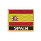 BP0084N-001 Bandeira Espanha Patch Bordado 7,5x6,3cm