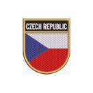 BP0085E-001 Bandeira Republica Tcheca Patch Bordado 6,8x8,0cm