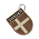 BP0087E-004 Bandeira Suécia Patch Bordado 6,8x8,0cm