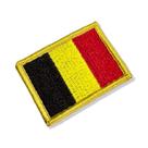 BP0215-011 Bandeira Bélgica Patch Bordado 5,7x3,8cm