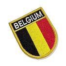 BP0215E-001 Bandeira Bélgica Patch Bordado 6,8x8