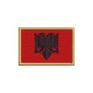 BP0221-001 Bandeira Albânia Patch Bordado 7,5x5,0