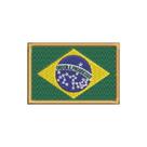 BP0403-021 Bandeira Brasil Patch Bordado 10,2x6,8cm