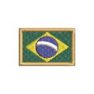 BP0403-031 Bandeira Brasil Patch Bordado 3,8x2,5cm