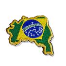 BP0403M-001 Bandeira Mapa Brasil Patch Bordado 7x6cm BP0403M-001 Bandeira Mapa Brasil Patch Bordado 7x6cm