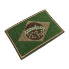 BP0403T03 Bandeira Brasil Patch Bordado Termo Adesivo