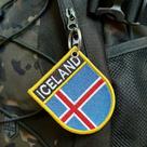 BP0409E-001 Bandeira Islândia Patch Bordado 6,8x8,0cm BP0409E-001 Bandeira Islândia Patch Bordado 6,8x8,0cm