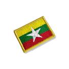 BP0412-011 Bandeira Mianmar Patch Bordado 5,7x3,8cm